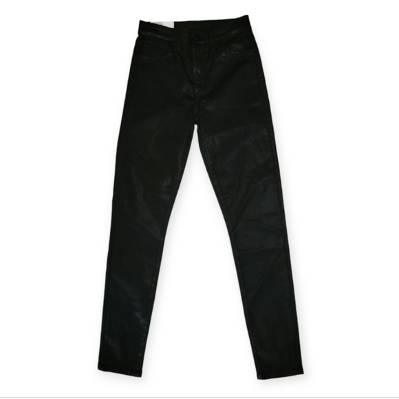 Joe's The Charlie High Rise Skinny Ankle/ Coated/ Black - Picture 5 of 12